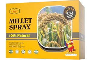 Amzey 5.5LB Spray Millet for Parakeets, 100% Natural Sun-Dried Healthy Bird Treat, Non-GMO High Protein Fresh Millet Spray for Parrots, Cockatiel, Finches & Lovebirds