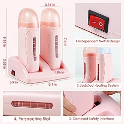 Beth lee Waxing Kit, Double Roll On Wax Warmer with