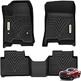 YITAMOTOR Floor Mats for Chevrolet Chevy Colorado Crew Cab 2023 2024 2025 2026 & GMC Canyon 2023 2024 2025 2026, Custom Fit All Weather Protection 1st & 2nd Row TPE Floor Liners, Pickup Accessories