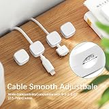 BINGKELE 6pk Cable Tidy Smooth Adjustable Magnetic Wire Holder Clips Organizer view 5