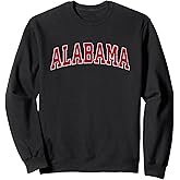 Alabama AL Vintage Sports Design Red Design Sweatshirt