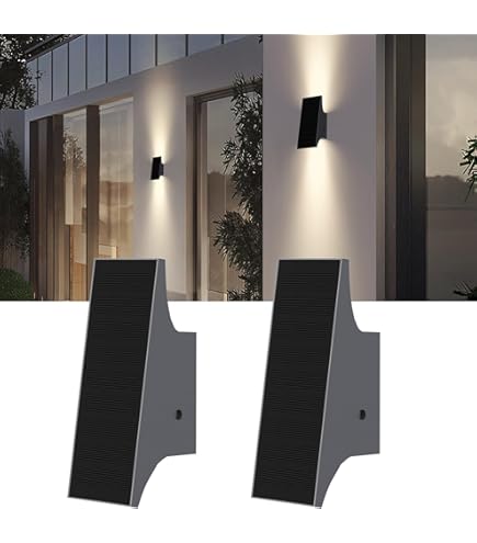 BRIGHTICONIC Lot De 2 Panneaux Solaires Extérieur Sans Fil Pour Agents Immobiliers - LED 500 Lumens