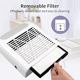 Layhou Nail Dust Collector Fan 2 Speed Powerful Table Vacuum Cleaner for Salon view 2