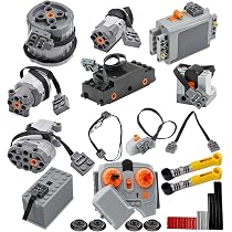 SEEMEY 32Pcs Power Function Kit Set Motor Battery Infrared-Remote
