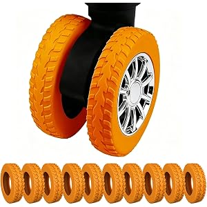 Figffotto Luggage Wheel Covers, 10 Pcs Silicone Protective Covers | For 2-2.4" Suitcases Wheels, Wear-Resistant, Spinner Whee