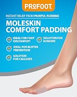 PROFOOT Moleskin Roll 2 Pack Hypoallergenic Waterproof Foot Care view 2
