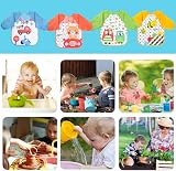 Vicloon Bibs with Sleeves 4 Pcs Waterproof Long Sleeve Feeding Bibs view 7