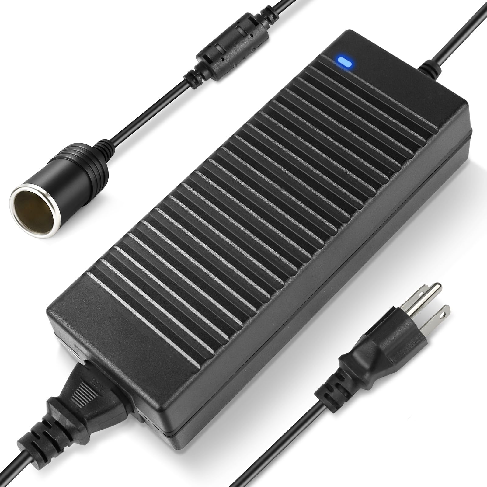 Photo 1 of 110V AC to DC 12V Converter 10A 120W, Cigarette Lighter Adapter to Wall Plug 100-240V, Car Charger to Wall Plug Adapter Transformer Power Supply for Dash Cam, Inflator, Vacuum, Car Fridge, Car Devices