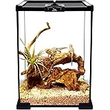 Reptile Growth Reptile Terrarium, 8" x 8"x 12" Reptile Tank with Top Sliding Door Screen Ventilation,for Tarantula,Hermit Cra
