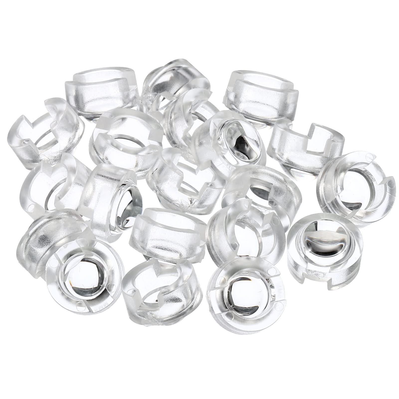 PATIKIL 13mm LED Convex Lens, 20 Pack 15 Degree Beam Angle Acrylic LED Optical Convex Condenser Lens for 1W 3W LED Lamp Beads Infrared Cameras, Transparent