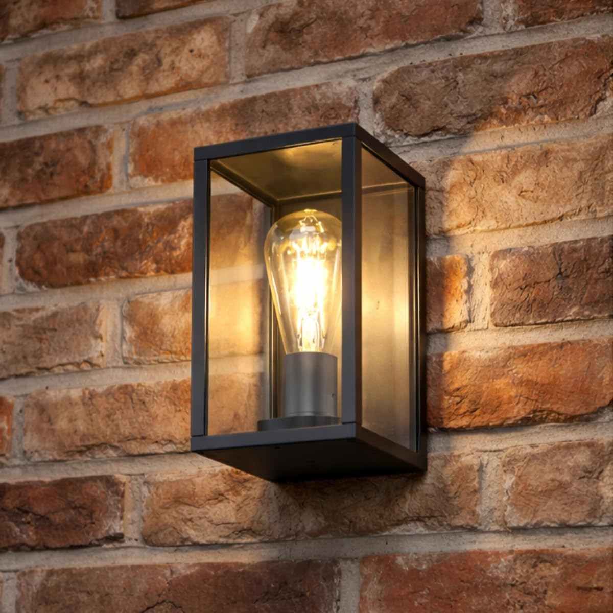 CGC Lighting Aluminium Contemporary Outdoor Outside Wall Light Garden Porch Post Driveway Patio Lamp Weatherproof (Medium)