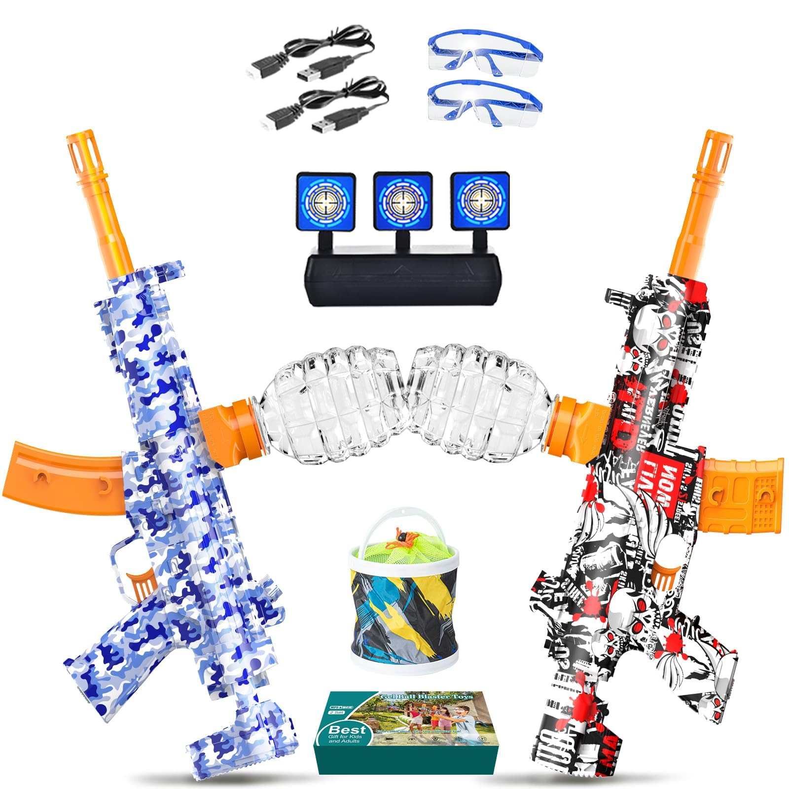 UTIJFOY 2 Set Gel Ball Blaster Toy, Funny Splatter Ball Toy for Birthday, Outdoor Team Games, New Year, Daily Reward, Halloween. — image 1