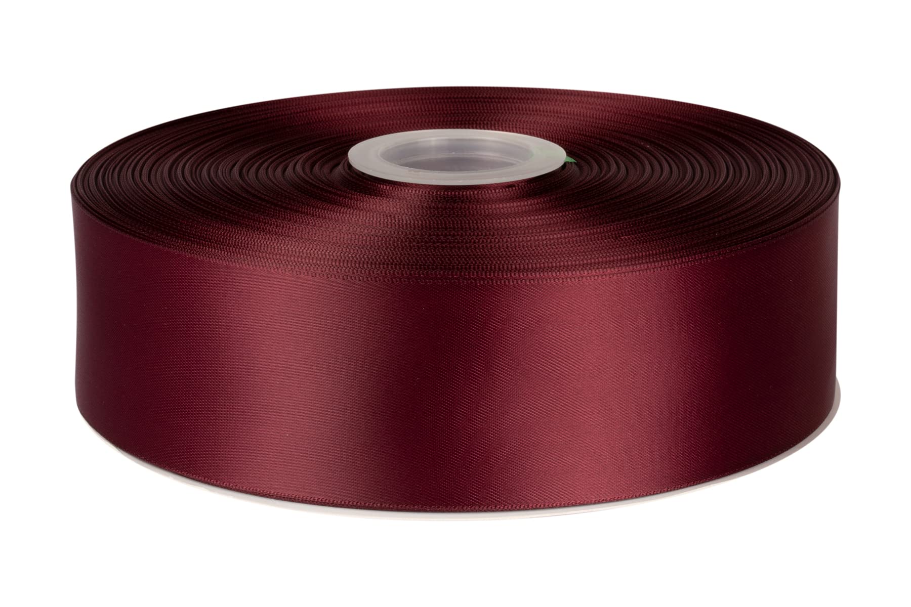 Fondersy 50mmX 91M Double Faced Satin Ribbon Burgundy Polyester Ribbon for Gift Wrapping Wedding Decoration Floral Arrangement Crafts