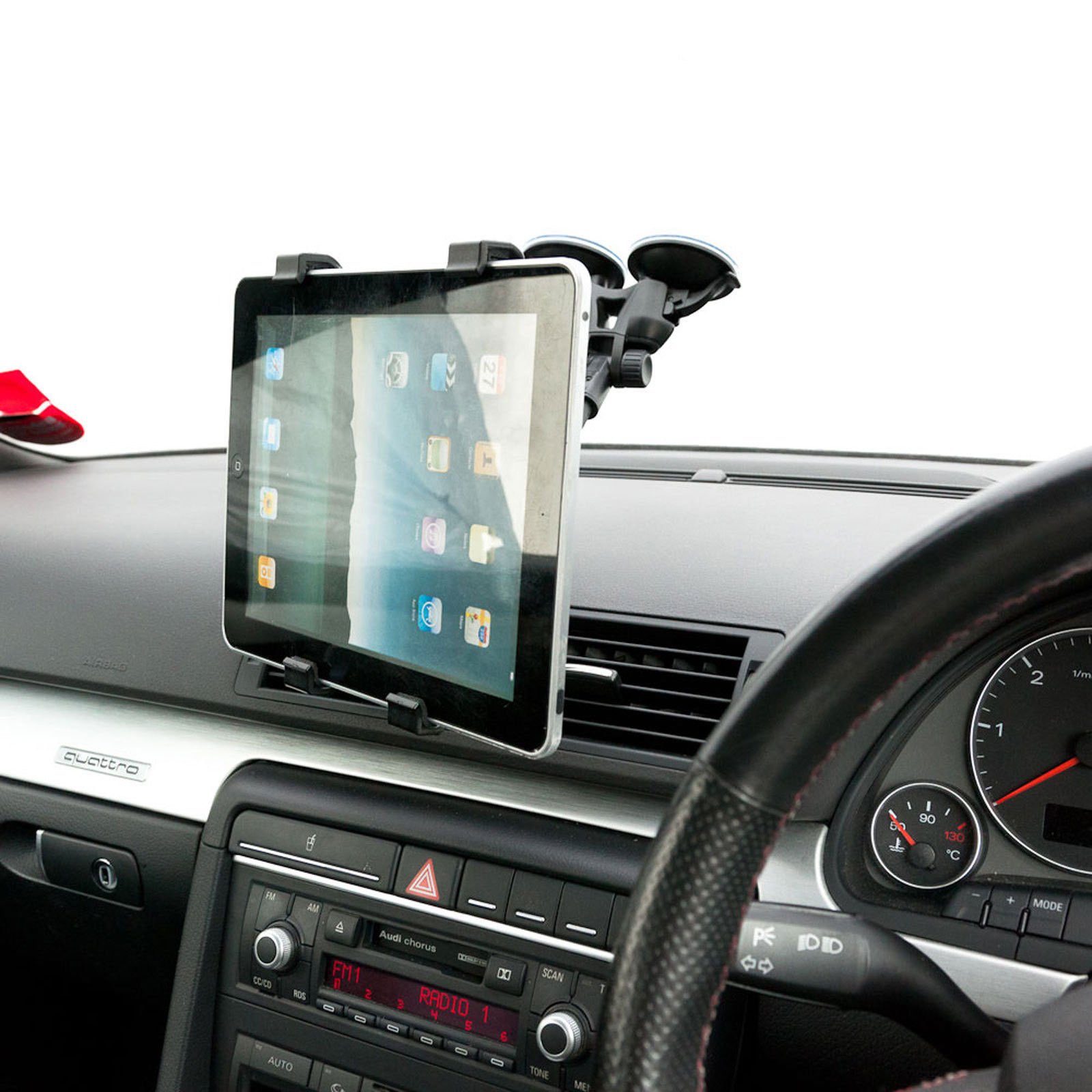 Ultimateaddons® Dual Vehicle Windscreen Mount Holder Compatible with Apple iPad 2 3 4 Air 9.7" Tablet PC