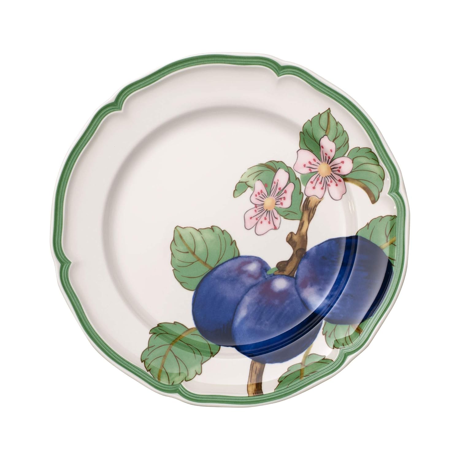Epf Lk Porcelaine Premium Blanc Multicolore 26 Cm Villeroy Boch French Garden Modern Fruits Assiette Plate Prune Assiettes Vaisselle Et Plats De Service