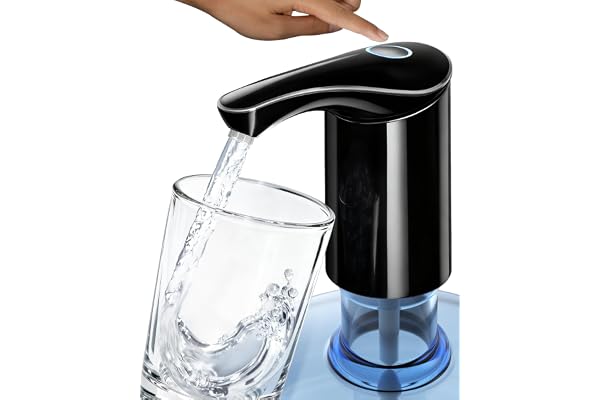 Highest-Output Water Dispenser for 5 Gallon Jug-Black | Fast Pump & Silent Operation | USB-C Rechargeable | Automatic Portabl