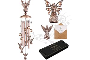 YHmall Angel Wind Chimes for Outside, 34" Angel Gifts for Women Memorial Wind Chimes, Soothing Tones Windchimes Outdoors for Patio Porch Yard Decor for Mom