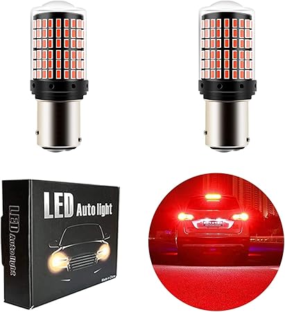 Amazon Aokyoung S25 Led ダブル テールランプ ブレーキランプ 赤色 180度 段違いピン Bay15d 1157 P21 5w 12v対応 バルブ ブレーキ球 ストップランプ 警告灯点灯防止 キャンセラー 抵抗内蔵 無極性 高輝度 3014smd 144連 超拡散レンズ付き 2個入り ブレーキ