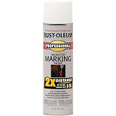 Rust-Oleum Professional 2X Inverted Marking White Spray Paint | Utility Marking, Construction Layout, Survey Marking, High Visibility Color, 2X Distance Coverage, 15 oz