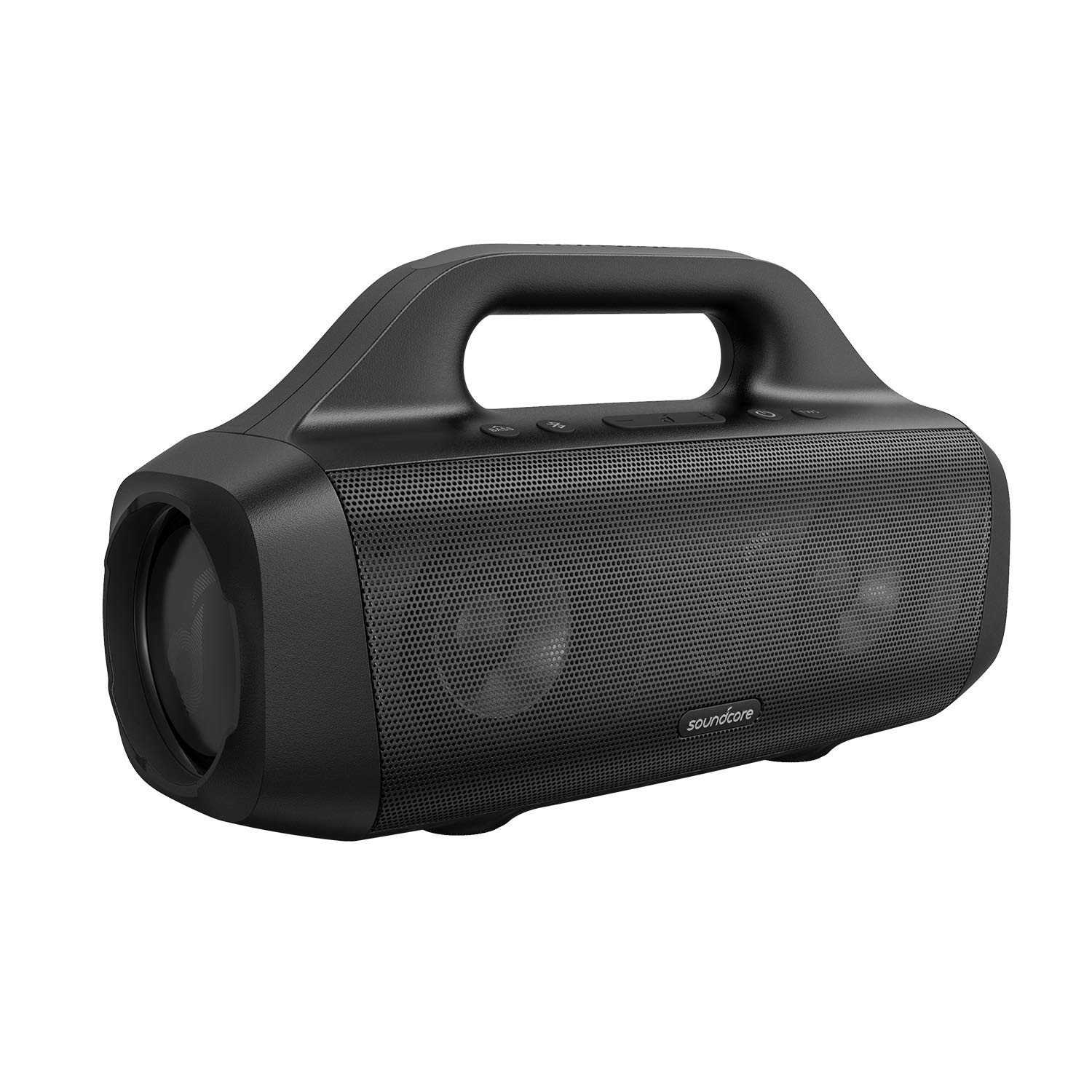 Anker Soundcore Motion Boom Portable Bluetooth Speaker with Titanium Drivers, BassUp Technology, IPX7 Waterproof, 24H Playtime, Soundcore App, Built-In Handle(Renewed)