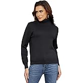 SIJIFANG Women's Casual Long Sleeve Turtleneck Sweater Knit Pullover Jumper Basic Tops for Fall Winter