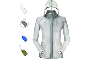 Dooy Sun Protection Jacket Ultra Light Thin Breathable Packable Outdoor Cycling Jacket Hoodie Skin Clothing for Men & Women