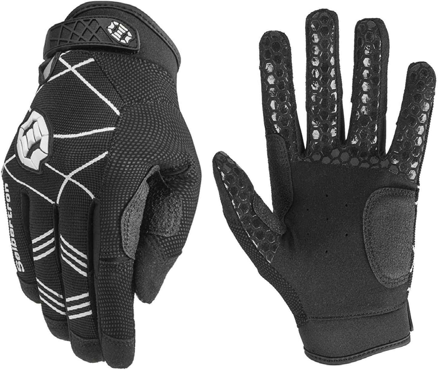 Seibertron B-A-R PRO 2.0 Signature Baseball/Softball Batting Gloves Super Grip Finger Fit For Adult Black XL