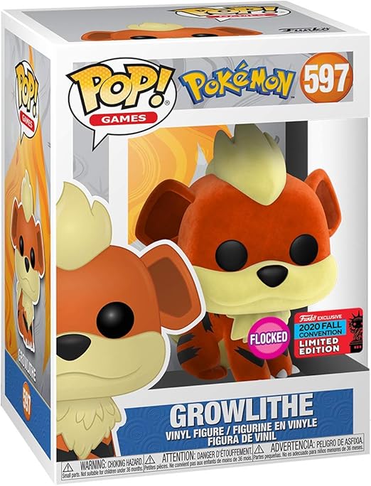 flocked growlithe funko
