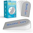 Sumifun Adjustable Heel Lift - 4 Layer Shoe Lift for Uneven Legs, Leg Length Discrepancies, Heel Spurs, Heel Pain, Sports Injuries, and Achilles tendonitis, Gray, Large, Women 10-13 Men 9-14