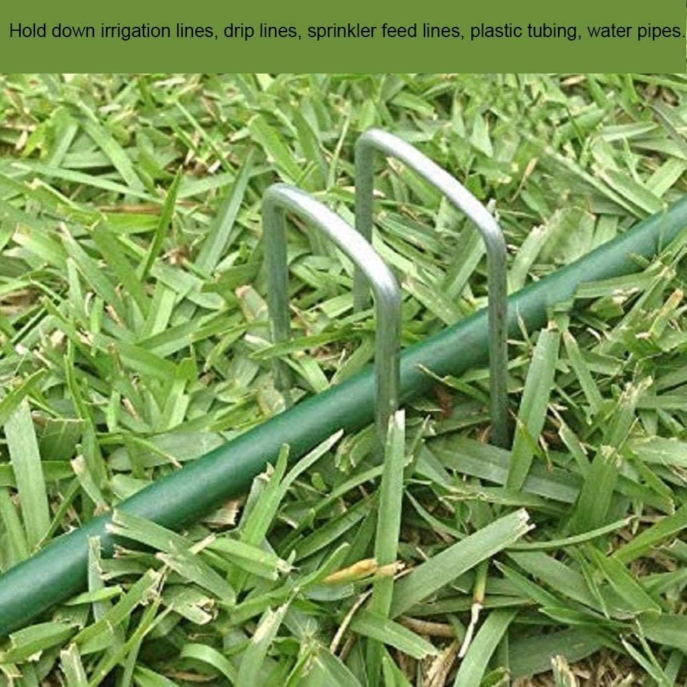 AAGUT Galvanized Garden Stakes 25 Pack 12 Inch Heavy Duty Fence Anchors 11 Gauge Metal Landscape Staples for Anchoring Tent, Weed Barrier Fabric, Ground Cover : Garden & Outdoor