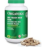 Organika Canadian-Made Red Yeast Rice Plus- Plant Sterols, Cholesterol Support- 180vcaps