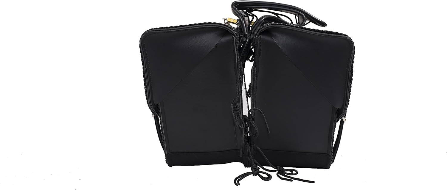 Dream Apparel Universal PVC Motorcycle Saddlebag With Heavy Duty Quick Release SD4065: Automotive