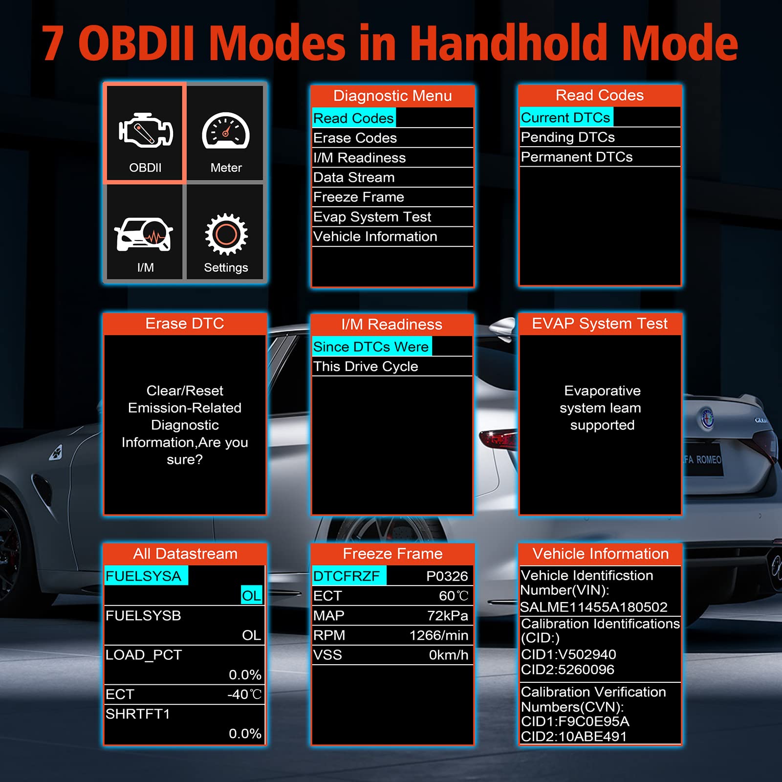 ANCEL BD310 OBD2 Scanner Diagnostic Tool - 3 in 1 OBD2 Scanner Bluetooth - App Based OBDII Scan Tool for Android & iPhone - Check Engine Light Code Reader - Wired, Bluetooth, and Heads-up Display