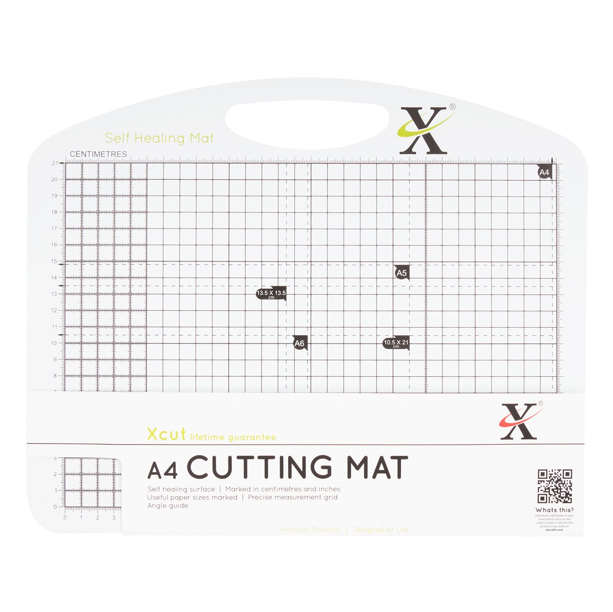 Xcut A4 Self Healing Duo Cutting Mat, Black/ White