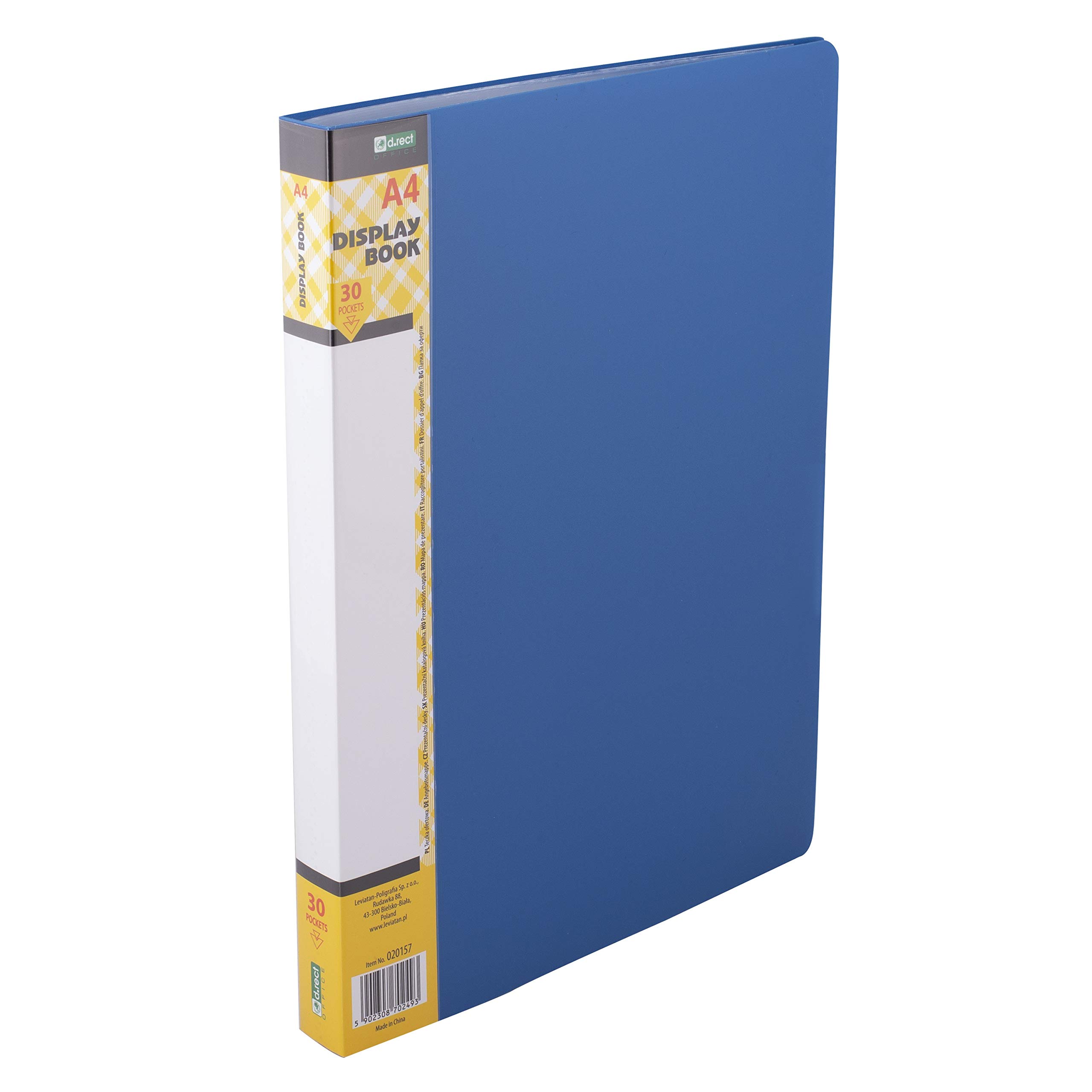 D.RECT Display Book PP A4, 30 Pocket, Blue