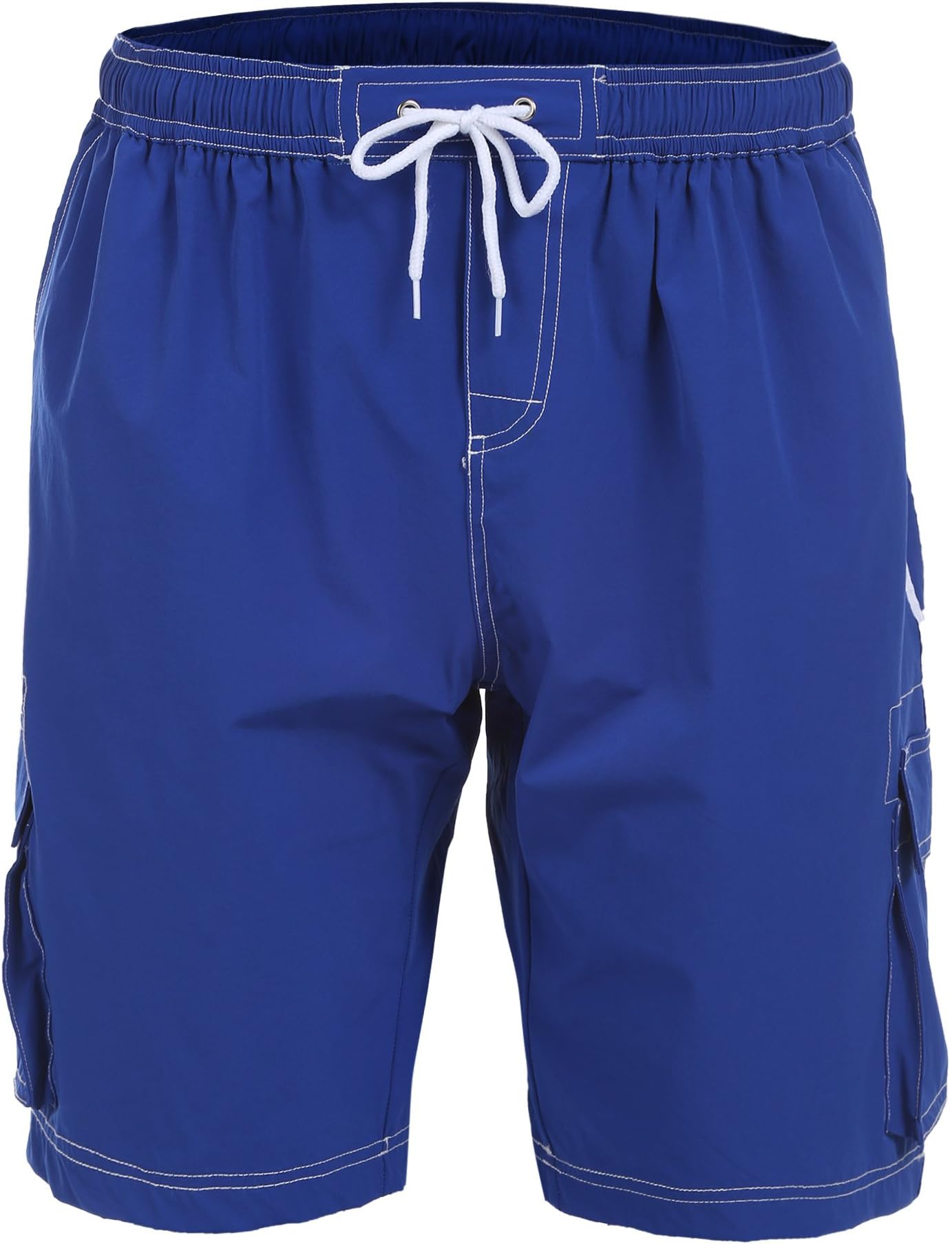 Hasuit Mens USA Flag Swim Trunk Casual Elastic Waist Board Shorts