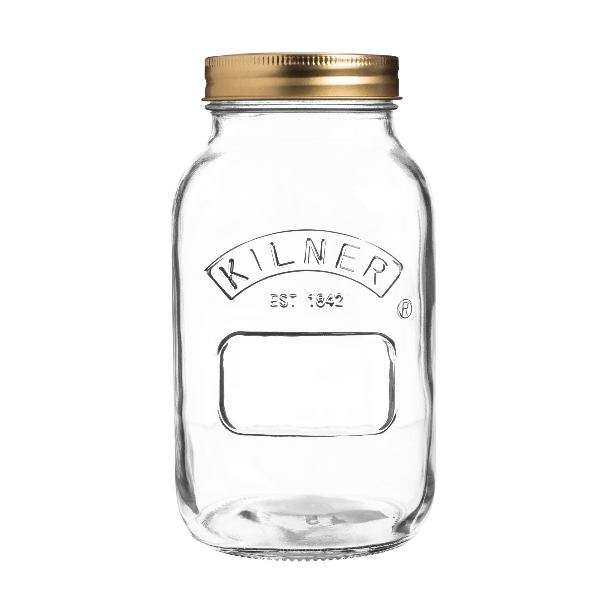 Kilner Preserve Jar 1L (1000ml) Round Glass Screw Top Lid Preservation Storage Jar for Pickling Vegetables Whole Fruits Chunky Chutneys