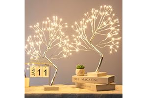 PEIDUO Fairy Light Spirit Tree, 2PK Bonsai Tree Light, 108 LED Warm White Lights for Room Decor, Artificial Tree with 9 Modes & Timer for Home Indoor Easter Spring Decoration