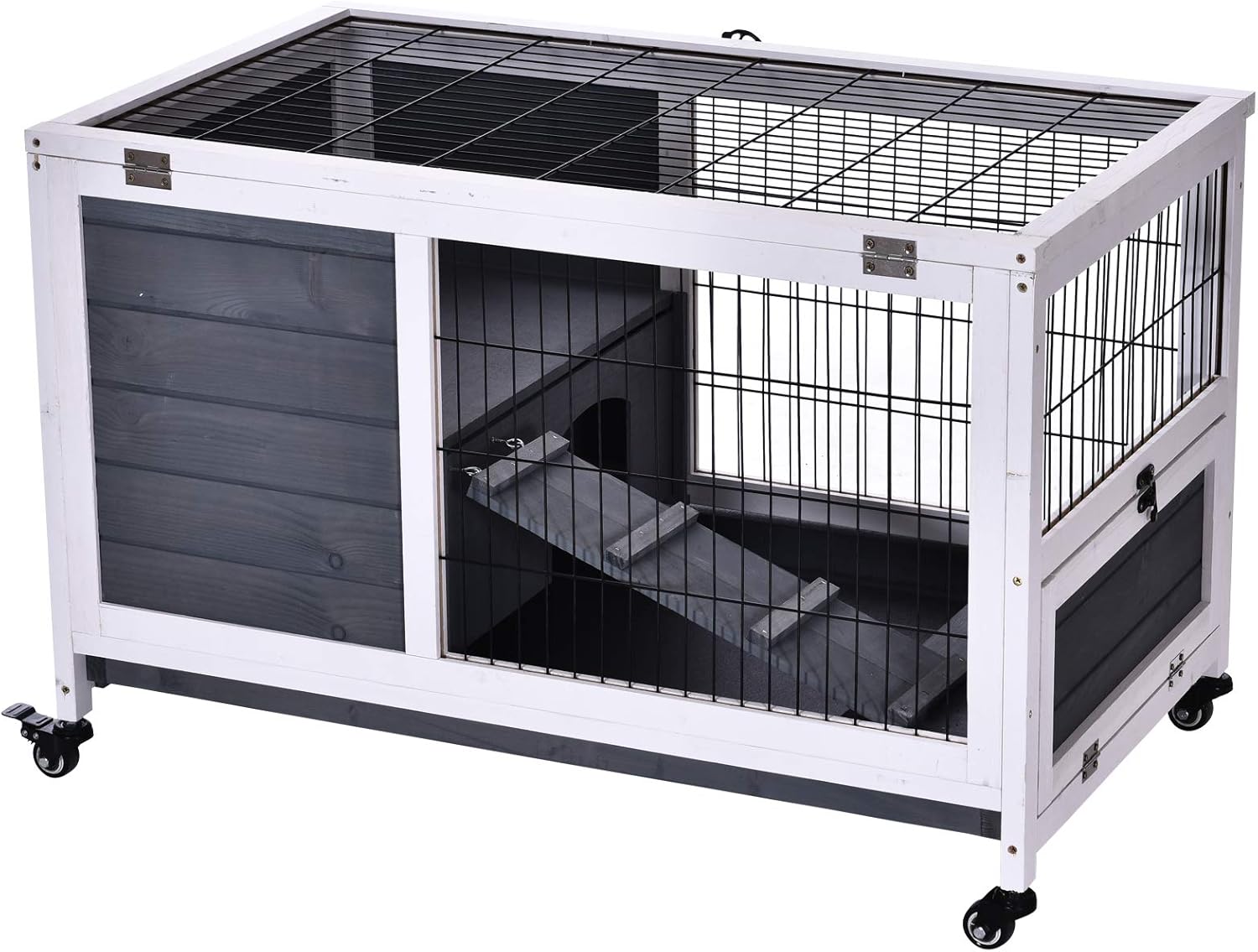 Pawhut Rabbit Hutch Amazon at James Krause blog