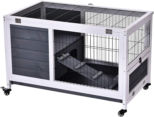 pawhut rabbit hutch