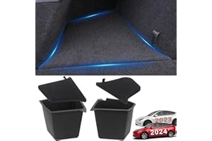 FANPBOW For 2023 2022 Tesla Model Y Rear Trunk Organizer Storage Boxes with Lids, Latest Version 5-Seater Model Y Accessories Trunk Side Storage Bins Box Protector Packets