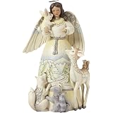 Aazon.co: Enesco Ji Shore Heartwood Creek Angel with Bird in Glass Doe Figurine, 9.25
