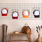 Yaocom 8 Pcs Gridwall Hat Display Rack Metal Wire Retail Shelves Black view 5