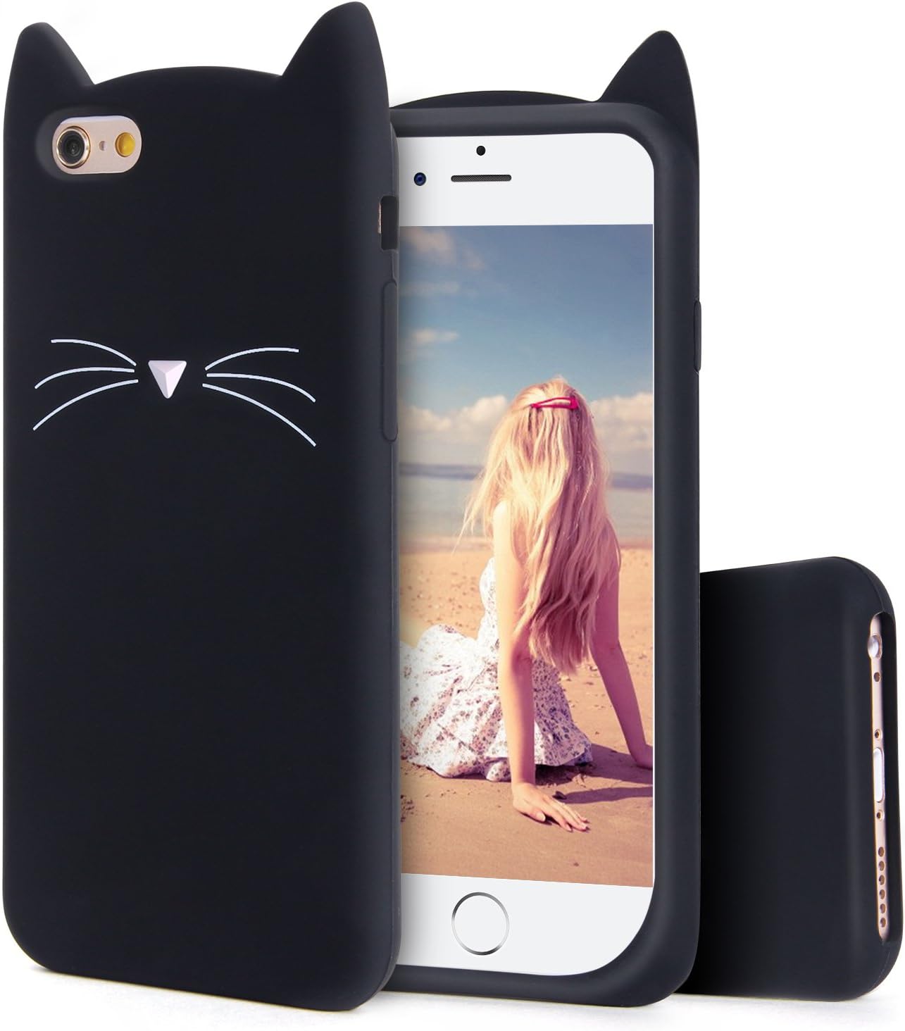 Amazon Co Jp Iphone6s ケース Imikoko Iphone6ケース アイフォン6sパンバー シリコン かわいい 猫 ねこ 衝撃 ディズニー Iphone 6 6s 4 7 ブラック 家電 カメラ