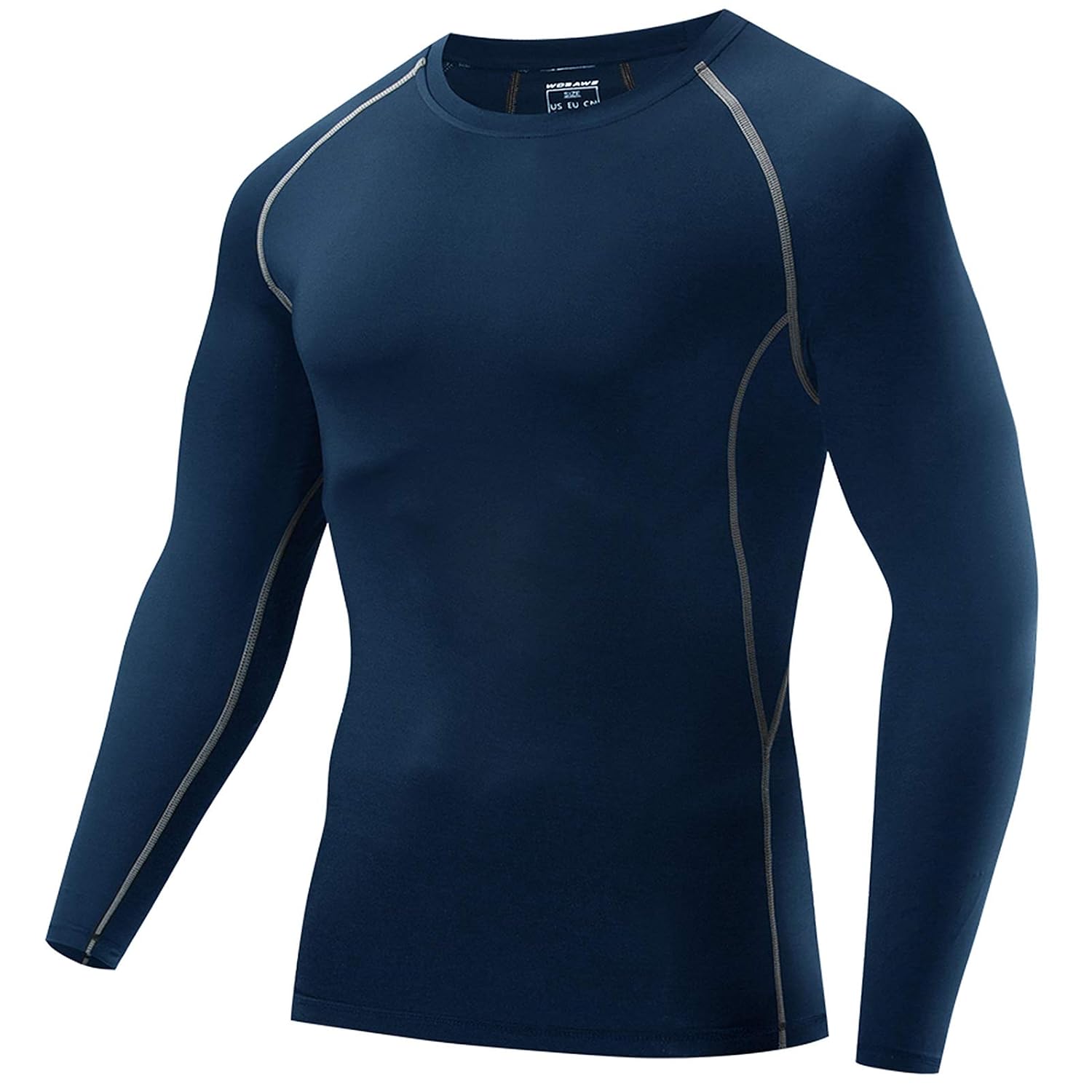 Men Long Sleeve Compression Shirt Jersey Active Sports Base Layer T