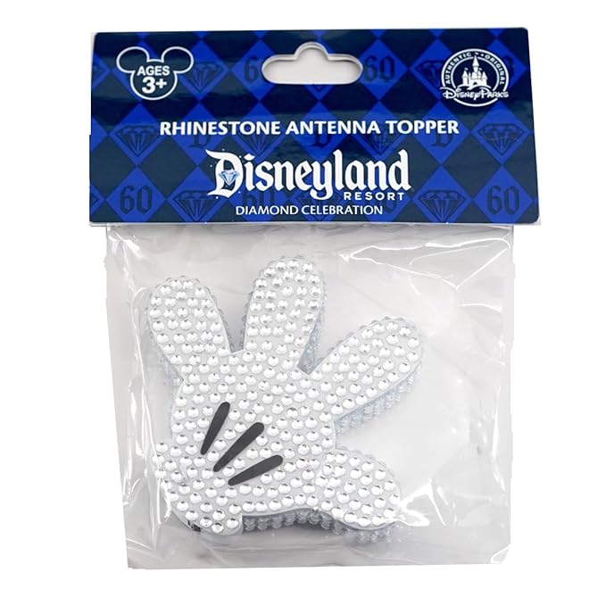 Disneyland 60th Diamond Anniversary Mickey Mouse Bling Glove Car