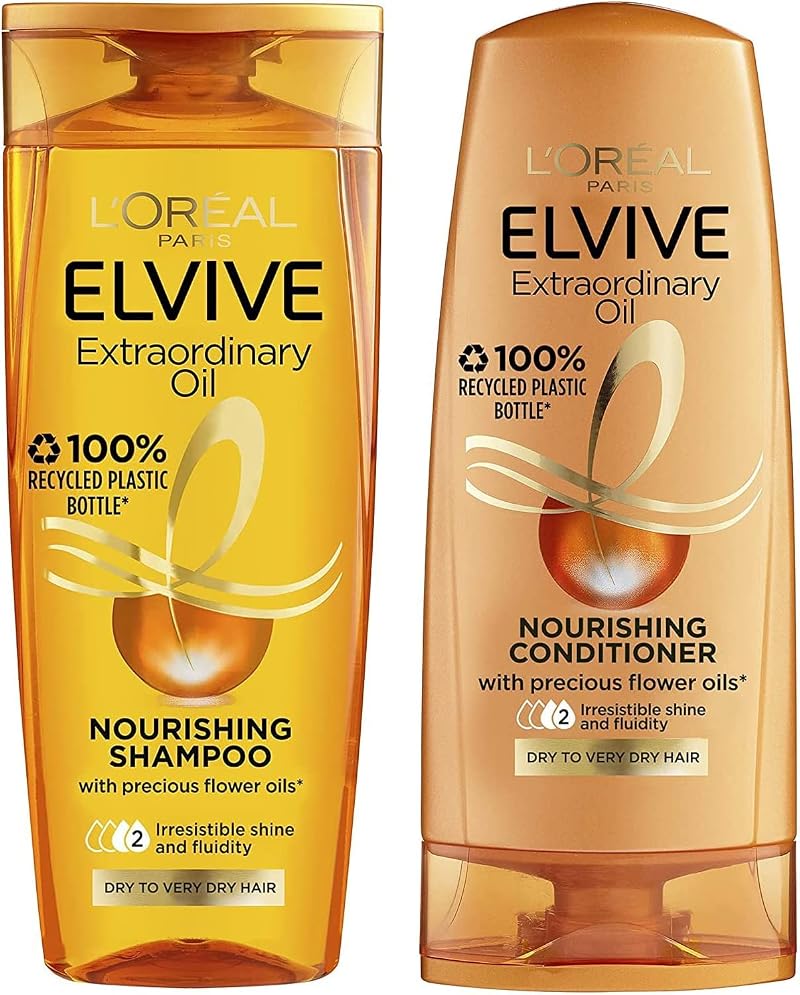 L'Oreal Elvive Extraordinary Oil Nourishing Shampoo & Conditioner Set 400ml