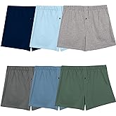 Fruit of the Loom Men's Tag-Free Knit Boxer Shorts, Relaxed Fit, Moisture Wicking, Assorted Color Multipacks