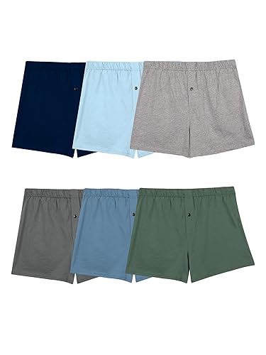 Fruit of the Loom mens Men's Tag Free Knit Boxer Shorts, Relaxed - Main Image