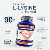 Zipvit L Lysine 1100mg 90 Vegan Tablets High Strength 3 Month Supply view 4